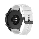 For Huawei Watch GT 2 46mm Silicone Watch Band with Black Buckle(White)