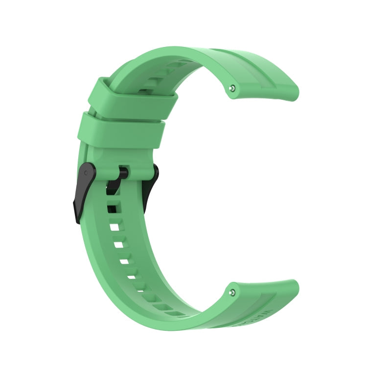 For Huawei Watch GT 2 46mm Silicone Watch Band with Black Buckle(Mint Green)