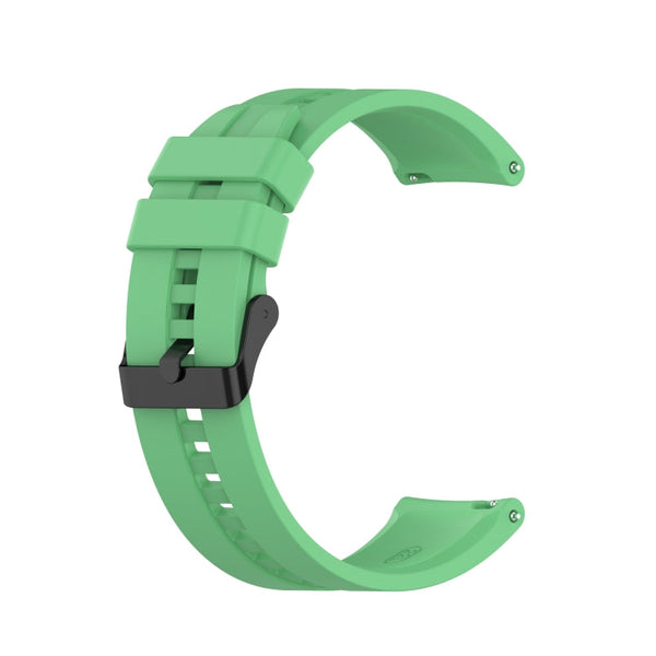 For Huawei Watch GT 2 46mm Silicone Watch Band with Black Buckle(Mint Green)