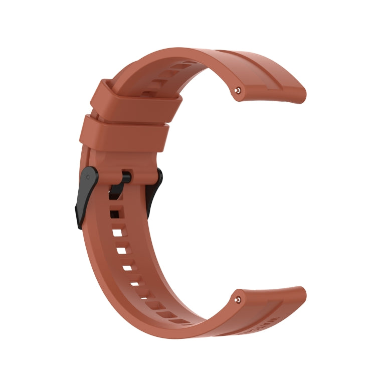 For Huawei Watch GT 2 46mm Silicone Watch Band with Black Buckle(Orange)