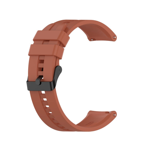 For Huawei Watch GT 2 46mm Silicone Watch Band with Black Buckle(Orange)