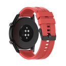 For Huawei Watch GT 2 46mm Silicone Watch Band with Black Buckle(Red)