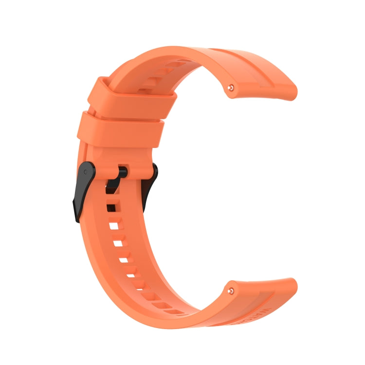 For Huawei Watch GT 2 46mm Silicone Watch Band with Black Buckle(Vibrant Orange)