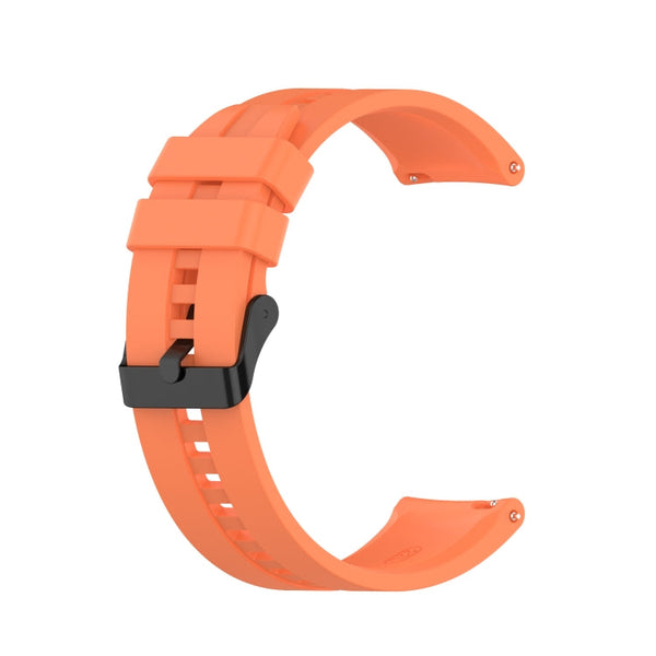 For Huawei Watch GT 2 46mm Silicone Watch Band with Black Buckle(Vibrant Orange)