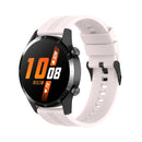 For Huawei Watch GT 2 46mm Silicone Watch Band with Black Buckle(Quicksand Pink)