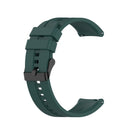 For Huawei Watch GT 2 46mm Silicone Watch Band with Black Buckle(Dark Green)