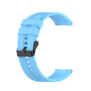 For Huawei Watch GT 2 46mm Silicone Watch Band with Black Buckle(Sky Blue)