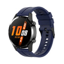 For Huawei Watch GT 2 46mm Silicone Watch Band with Black Buckle(Midnight Blue)