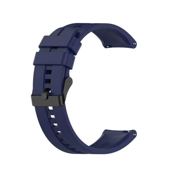 For Huawei Watch GT 2 46mm Silicone Watch Band with Black Buckle(Midnight Blue)