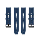 For Huawei Watch GT 2 46mm Silicone Watch Band with Black Buckle(Dark Blue)