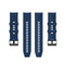 For Huawei Watch GT 2 46mm Silicone Watch Band with Black Buckle(Dark Blue)