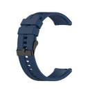 For Huawei Watch GT 2 46mm Silicone Watch Band with Black Buckle(Dark Blue)
