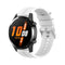 For Huawei Watch GT 2 46mm Silicone Watch Band with Silver Buckle(White)