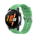For Huawei Watch GT 2 46mm Silicone Watch Band with Silver Buckle(Mint Green)