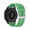 For Huawei Watch GT 2 46mm Silicone Watch Band with Silver Buckle(Mint Green)