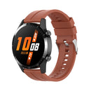 For Huawei Watch GT 2 46mm Silicone Watch Band with Silver Buckle(Orange)