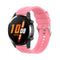 For Huawei Watch GT 2 46mm Silicone Watch Band with Silver Buckle(Pink)