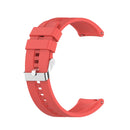 For Huawei Watch GT 2 46mm Silicone Watch Band with Silver Buckle(Red)