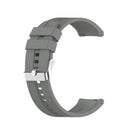 For Huawei Watch GT 2 46mm Silicone Watch Band with Silver Buckle(Grey)