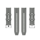 For Huawei Watch GT 2 46mm Silicone Watch Band with Silver Buckle(Grey)