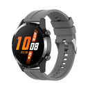 For Huawei Watch GT 2 46mm Silicone Watch Band with Silver Buckle(Grey)