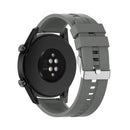 For Huawei Watch GT 2 46mm Silicone Watch Band with Silver Buckle(Grey)