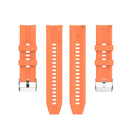 For Huawei Watch GT 2 46mm Silicone Watch Band with Silver Buckle(Vibrant Orange)