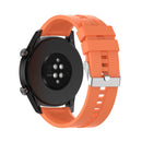 For Huawei Watch GT 2 46mm Silicone Watch Band with Silver Buckle(Vibrant Orange)