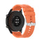 For Huawei Watch GT 2 46mm Silicone Watch Band with Silver Buckle(Vibrant Orange)
