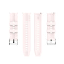For Huawei Watch GT 2 46mm Silicone Watch Band with Silver Buckle(Quicksand Pink)