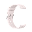 For Huawei Watch GT 2 46mm Silicone Watch Band with Silver Buckle(Quicksand Pink)