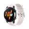 For Huawei Watch GT 2 46mm Silicone Watch Band with Silver Buckle(Quicksand Pink)
