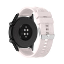 For Huawei Watch GT 2 46mm Silicone Watch Band with Silver Buckle(Quicksand Pink)