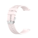 For Huawei Watch GT 2 46mm Silicone Watch Band with Silver Buckle(Quicksand Pink)