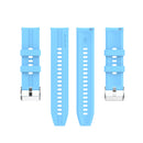 For Huawei Watch GT 2 46mm Silicone Watch Band with Silver Buckle(Sky Blue)