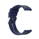 For Huawei Watch GT 2 46mm Silicone Watch Band with Silver Buckle(Midnight Blue)