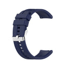 For Huawei Watch GT 2 46mm Silicone Watch Band with Silver Buckle(Midnight Blue)