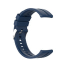 For Huawei Watch GT 2 46mm Silicone Watch Band with Silver Buckle(Dark Blue)
