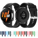 For Huawei Watch GT 2 46mm Silicone Watch Band with Silver Buckle(White)