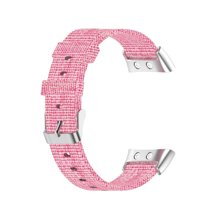 For Garmin Forerunner 45 / 45S / Swim 2 Universal Nylon Canvas Watch Band(Pink)
