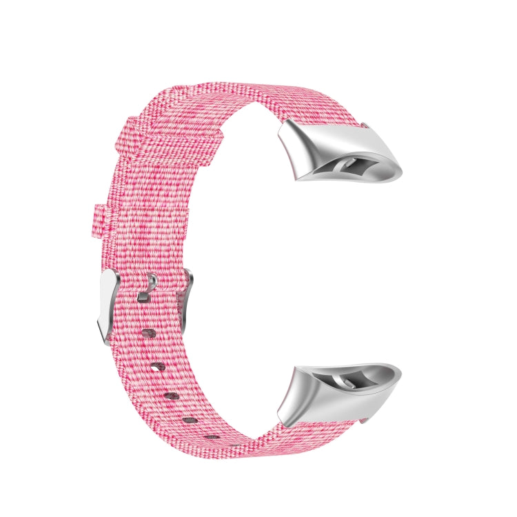 For Garmin Forerunner 45 / 45S / Swim 2 Universal Nylon Canvas Watch Band(Pink)