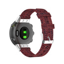 For Garmin Forerunner 45 / 45S / Swim 2 Universal Nylon Canvas Watch Band(Wine Red)