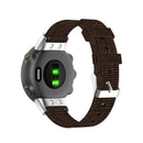For Garmin Forerunner 45 / 45S / Swim 2 Universal Nylon Canvas Watch Band(Coffee)