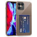 TPU Transparent Protective Case with Card Slots For iPhone 12 Mini(Orange)