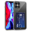 TPU Transparent Protective Case with Card Slots For iPhone 12 Pro Max(Transparent)