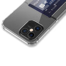 TPU Transparent Protective Case with Card Slots For iPhone 12 Pro Max(Orange)