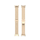 For Garmin Forerunner 45 / 45S / Swim 2 Universal Three Beads Stainless Steel Watch Band(Champagne Gold)