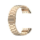 For Garmin Forerunner 45 / 45S / Swim 2 Universal Three Beads Stainless Steel Watch Band(Champagne Gold)