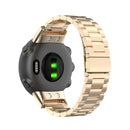 For Garmin Forerunner 45 / 45S / Swim 2 Universal Three Beads Stainless Steel Watch Band(Champagne Gold)