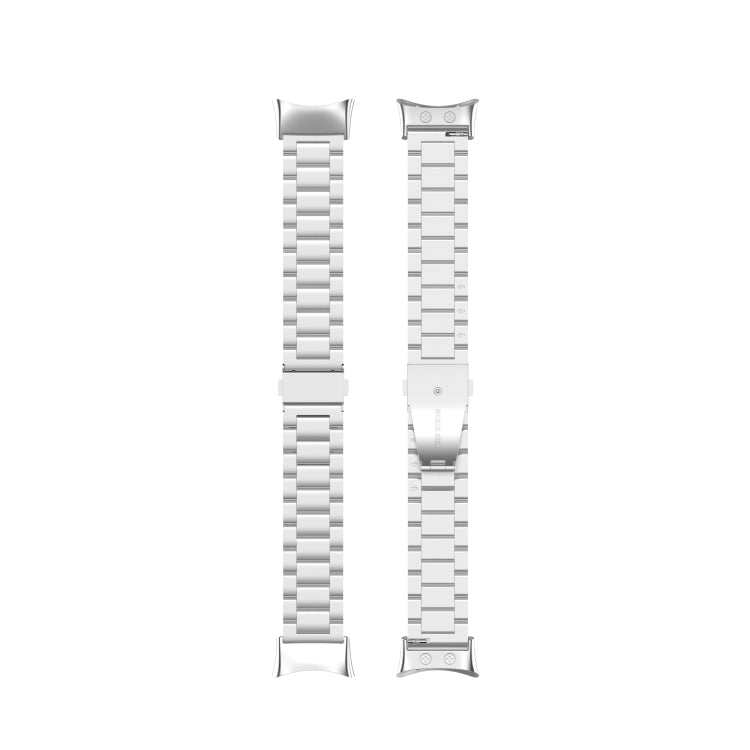 For Garmin Forerunner 45 / 45S / Swim 2 Universal Three Beads Stainless Steel Watch Band(Silver)